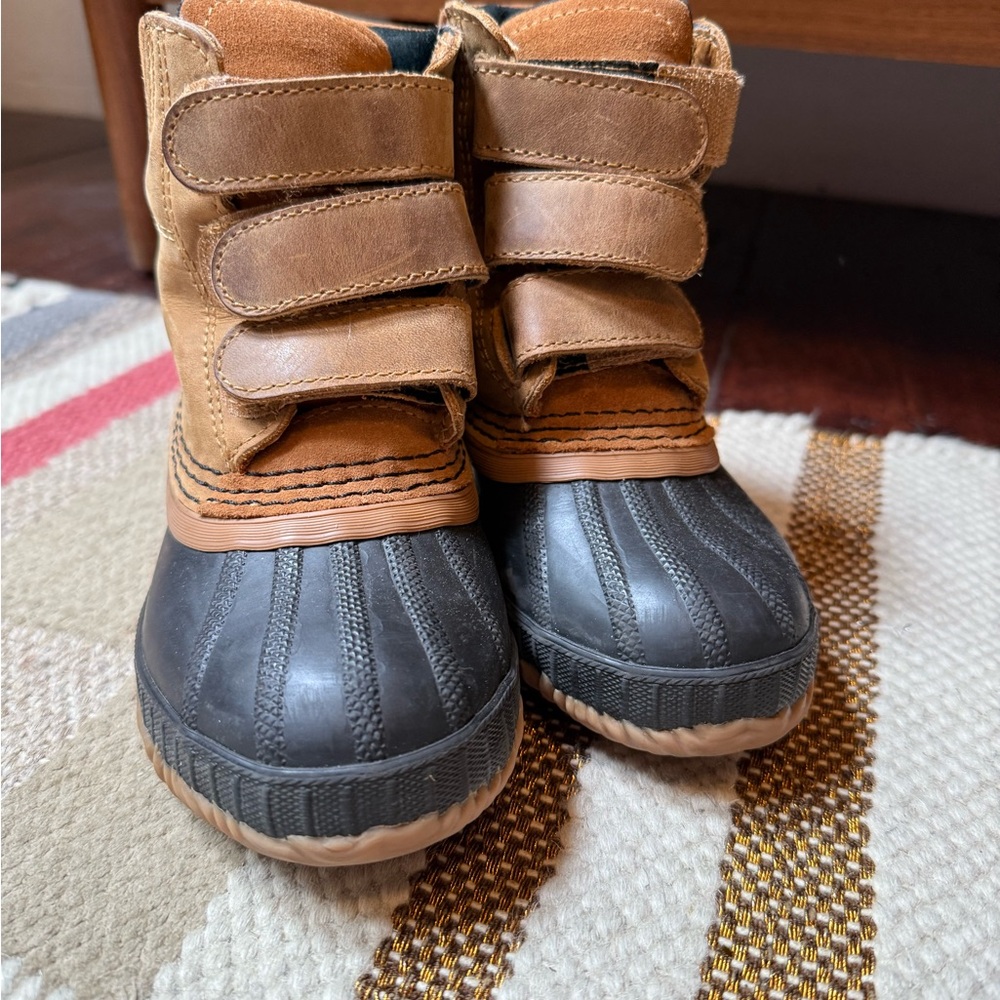 Sorel Kids' Tan and Black Rain & Snow Boots